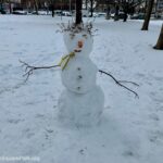 Snowpeople in the park